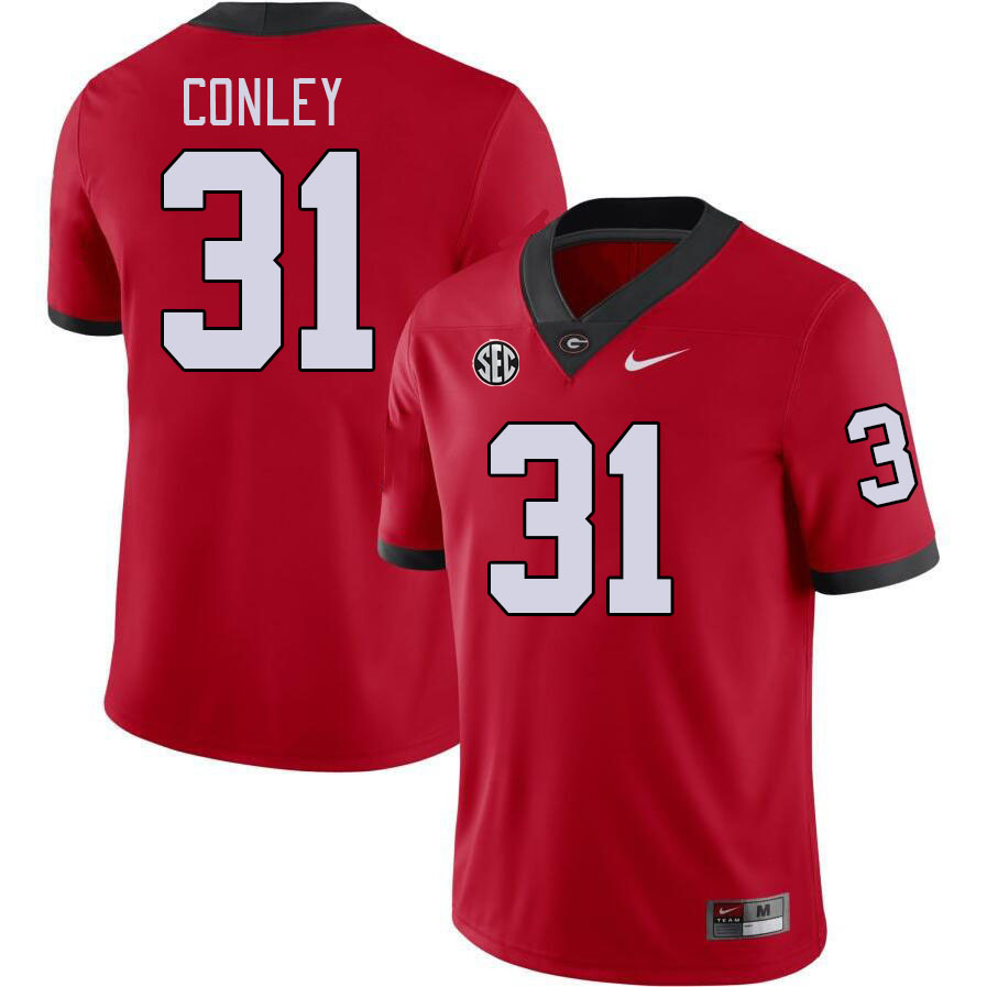 #31 Chris Conley Georgia Bulldogs Jerseys Football Stitched-Red